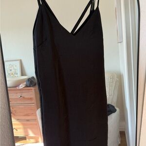 ANGL Sleek Black Strappy Dress